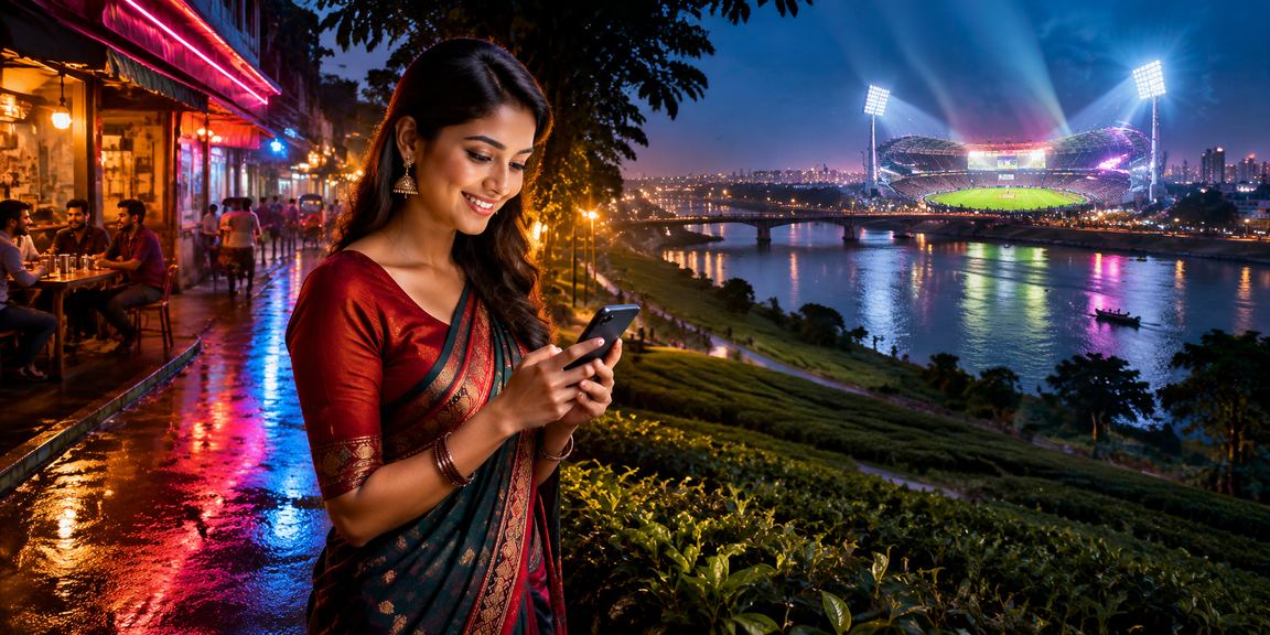 ময়মনসিংহে চা বাগানে মোবাইলে বোনাস ব্যবহার করছেন একজন সদস্য